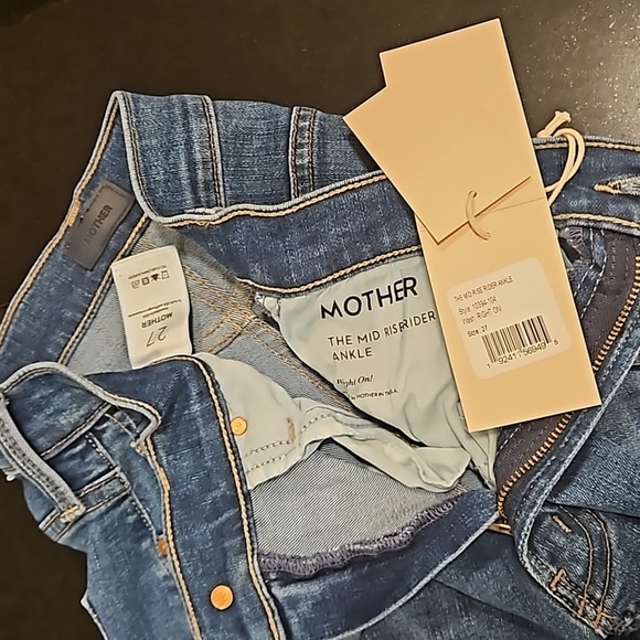 💕MOTHER💕 The Mid Rise Rider Ankle Jeans ~ Right On 27 NWT - Picture 16 of 16